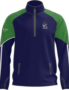 UL Wolves Half Zip Navy and Green