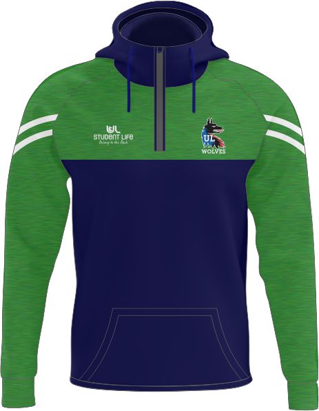 UL Wolves Hoody Navy and Green