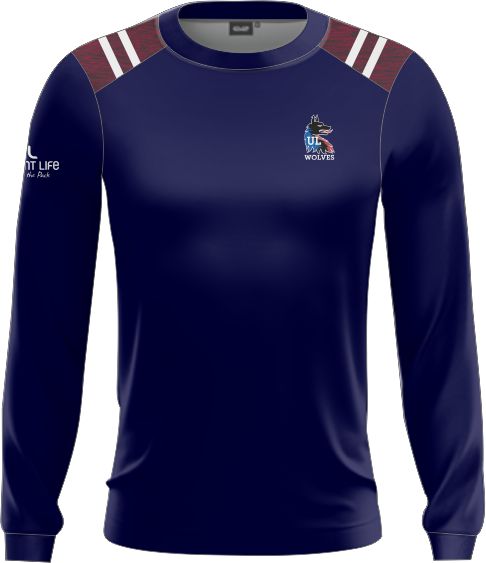 UL Wolves Sweatshirt Navy and Burgundy